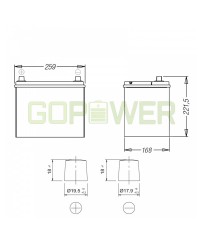 Batteria Japan 12V 70Ah Sx