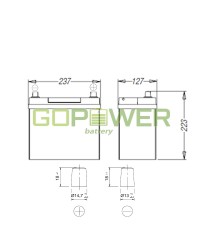 Batteria Auto GoPower 80Ah Start e Stop EFB 740EN